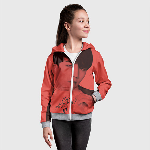 Детская толстовка на молнии Big bang: You Hoooo / 3D-Меланж – фото 4
