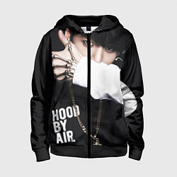 Толстовка на молнии детская BTS: Hood by air, цвет: 3D-черный