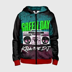 Толстовка на молнии детская Green Day: Kill the DJ, цвет: 3D-красный
