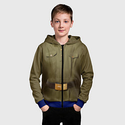 Толстовка на молнии детская Униформа солдата, цвет: 3D-синий — фото 2