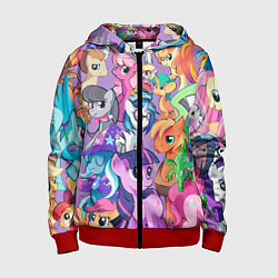 Толстовка на молнии детская My Little Pony, цвет: 3D-красный