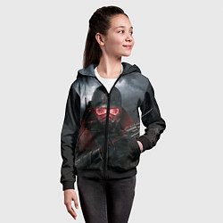 Толстовка на молнии детская Fallout: New Vegas, цвет: 3D-черный — фото 2