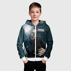Толстовка на молнии детская Armin Van Buuren, цвет: 3D-белый — фото 2