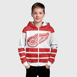 Толстовка на молнии детская Detroit Red Wings, цвет: 3D-белый — фото 2