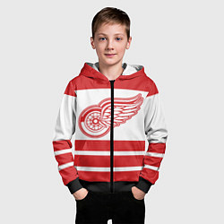 Толстовка на молнии детская Detroit Red Wings, цвет: 3D-черный — фото 2