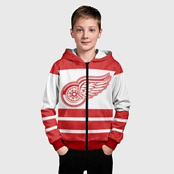 Толстовка на молнии детская Detroit Red Wings, цвет: 3D-красный — фото 2