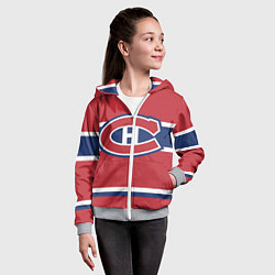 Толстовка на молнии детская Montreal Canadiens, цвет: 3D-меланж — фото 2
