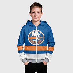 Толстовка на молнии детская New York Islanders, цвет: 3D-меланж — фото 2