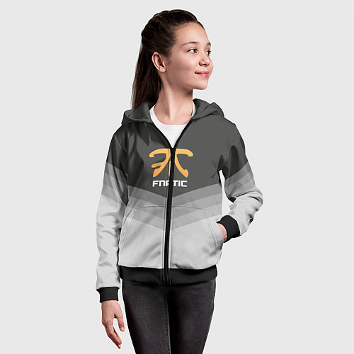 Детская толстовка на молнии Fnatic Uniform / 3D-Черный – фото 4