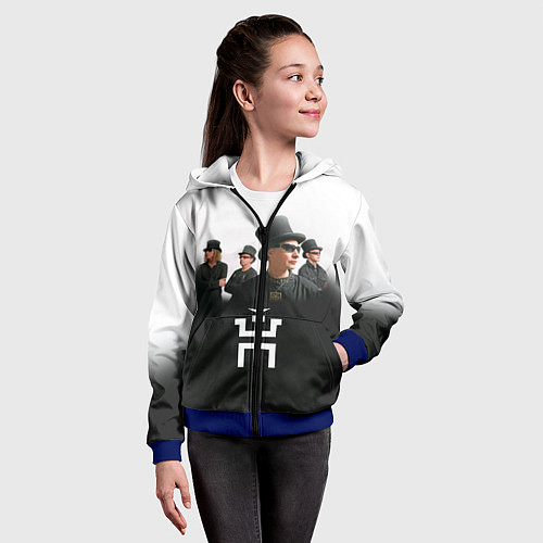 Детская толстовка на молнии Пикник / 3D-Синий – фото 4