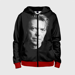 Толстовка на молнии детская David Bowie: Black Face, цвет: 3D-красный