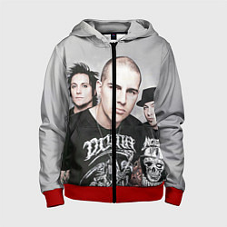 Толстовка на молнии детская Avenged Sevenfold, цвет: 3D-красный