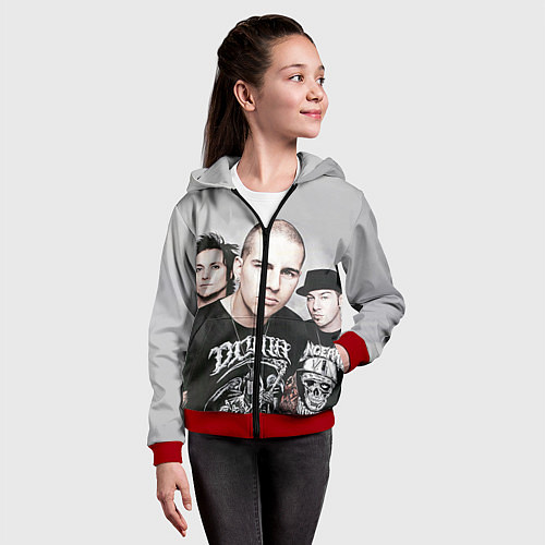 Детская толстовка на молнии Avenged Sevenfold / 3D-Красный – фото 4