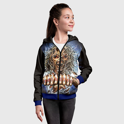 Детская толстовка на молнии Iron Maiden: Maidenfc / 3D-Синий – фото 4