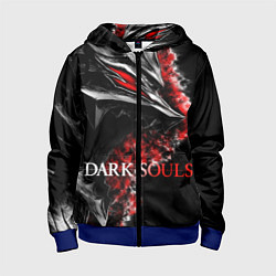 Толстовка на молнии детская Dark Souls: Wolf, цвет: 3D-синий