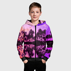 Толстовка на молнии детская Hawaii dream, цвет: 3D-черный — фото 2