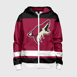 Толстовка на молнии детская Arizona Coyotes, цвет: 3D-белый