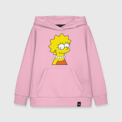 Толстовка детская хлопковая Lisa Simpson, цвет: светло-розовый