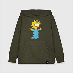 Толстовка детская хлопковая Maggie Simpson, цвет: хаки