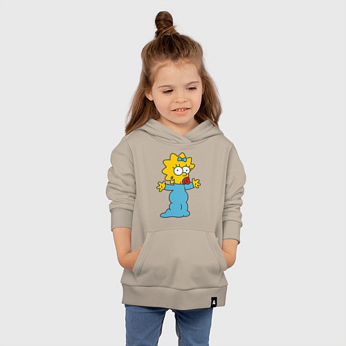 Детская толстовка-худи Maggie Simpson / Миндальный – фото 4