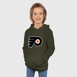 Толстовка детская хлопковая Philadelphia Flyers, цвет: хаки — фото 2