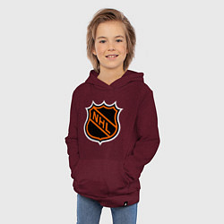 Толстовка детская хлопковая NHL, цвет: меланж-бордовый — фото 2