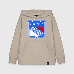 Толстовка детская хлопковая New York Rangers, цвет: миндальный