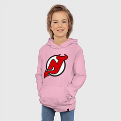 Толстовка детская хлопковая New Jersey Devils, цвет: светло-розовый — фото 2