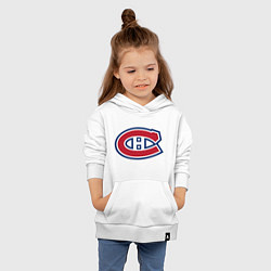 Толстовка детская хлопковая Montreal Canadiens, цвет: белый — фото 2