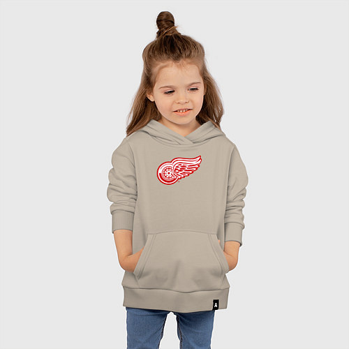 Детская толстовка-худи Detroit Red Wings / Миндальный – фото 4