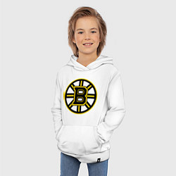 Толстовка детская хлопковая Boston Bruins, цвет: белый — фото 2