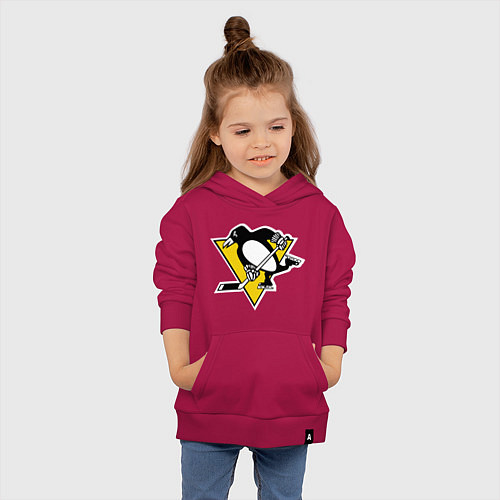 Детская толстовка-худи Pittsburgh Penguins: Malkin 71 / Маджента – фото 4