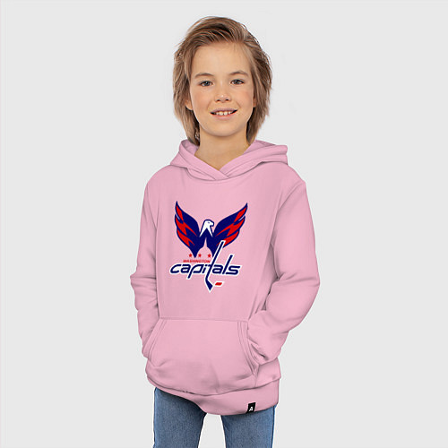Детская толстовка-худи Washington Capitals: Ovechkin / Светло-розовый – фото 3