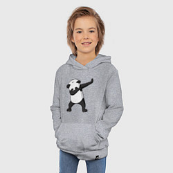 Толстовка детская хлопковая Panda dab, цвет: меланж — фото 2