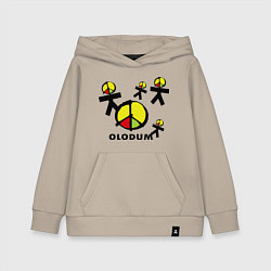 Толстовка детская хлопковая Olodum, цвет: миндальный