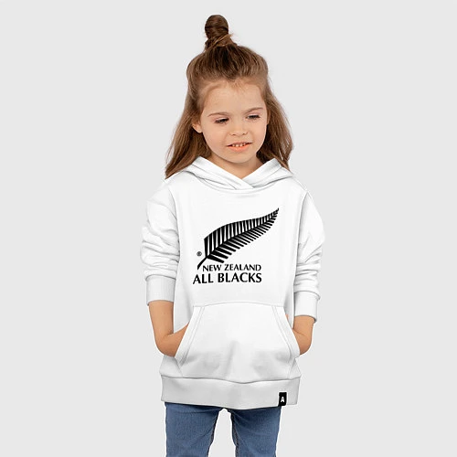 Детская толстовка-худи New Zeland: All blacks / Белый – фото 4