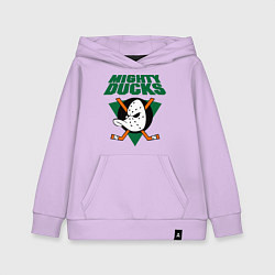 Толстовка детская хлопковая Anaheim Mighty Ducks, цвет: лаванда