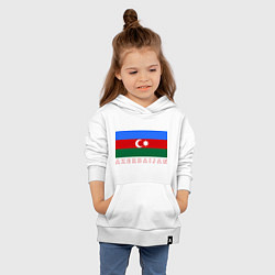 Толстовка детская хлопковая Азербайджан, цвет: белый — фото 2
