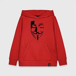 Толстовка детская хлопковая Vendetta Mask, цвет: красный