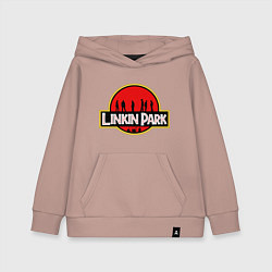 Толстовка детская хлопковая Linkin Park: Jurassic Park, цвет: пыльно-розовый