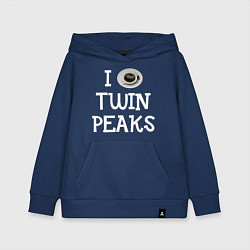 Толстовка детская хлопковая I love Twin Peaks, цвет: тёмно-синий