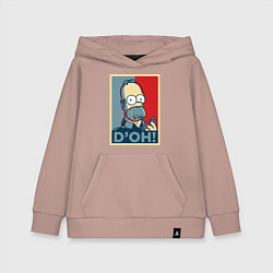 Толстовка детская хлопковая D'oh Poster, цвет: пыльно-розовый