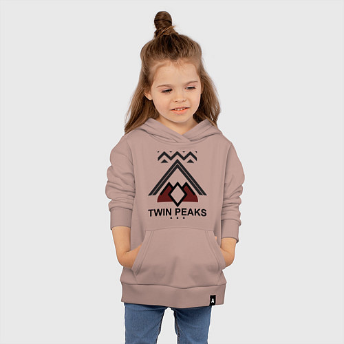 Детская толстовка-худи Twin Peaks House / Пыльно-розовый – фото 4