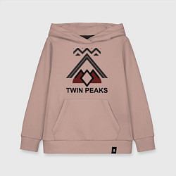 Толстовка детская хлопковая Twin Peaks House, цвет: пыльно-розовый