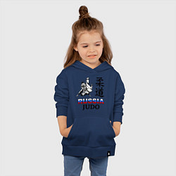 Толстовка детская хлопковая Russia Judo, цвет: тёмно-синий — фото 2