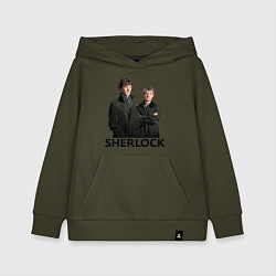 Толстовка детская хлопковая Sherlock, цвет: хаки