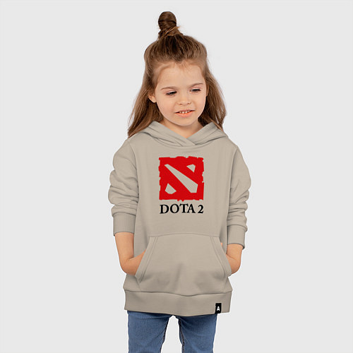 Детская толстовка-худи Dota 2: Logo / Миндальный – фото 4