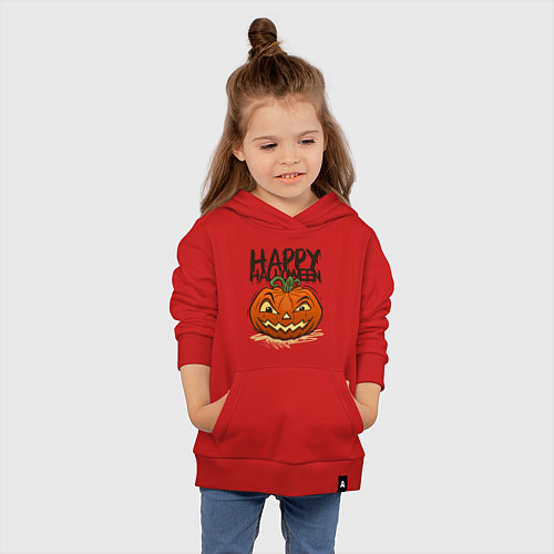 Детская толстовка-худи Happy halloween / Красный – фото 4