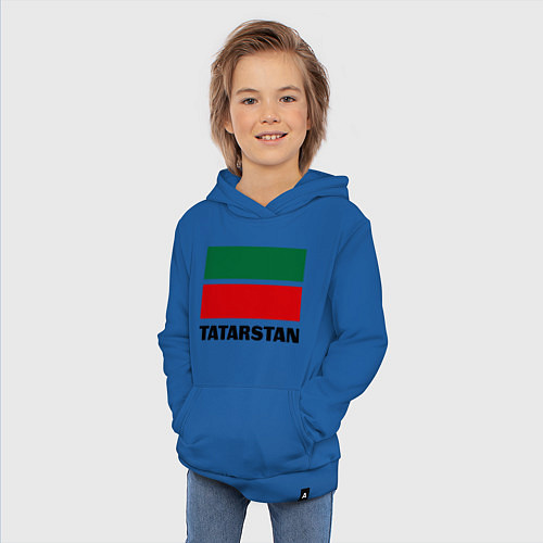 Детская толстовка-худи Флаг Татарстана / Синий – фото 3