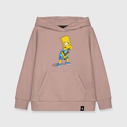 Толстовка детская хлопковая Bart Bully, цвет: пыльно-розовый